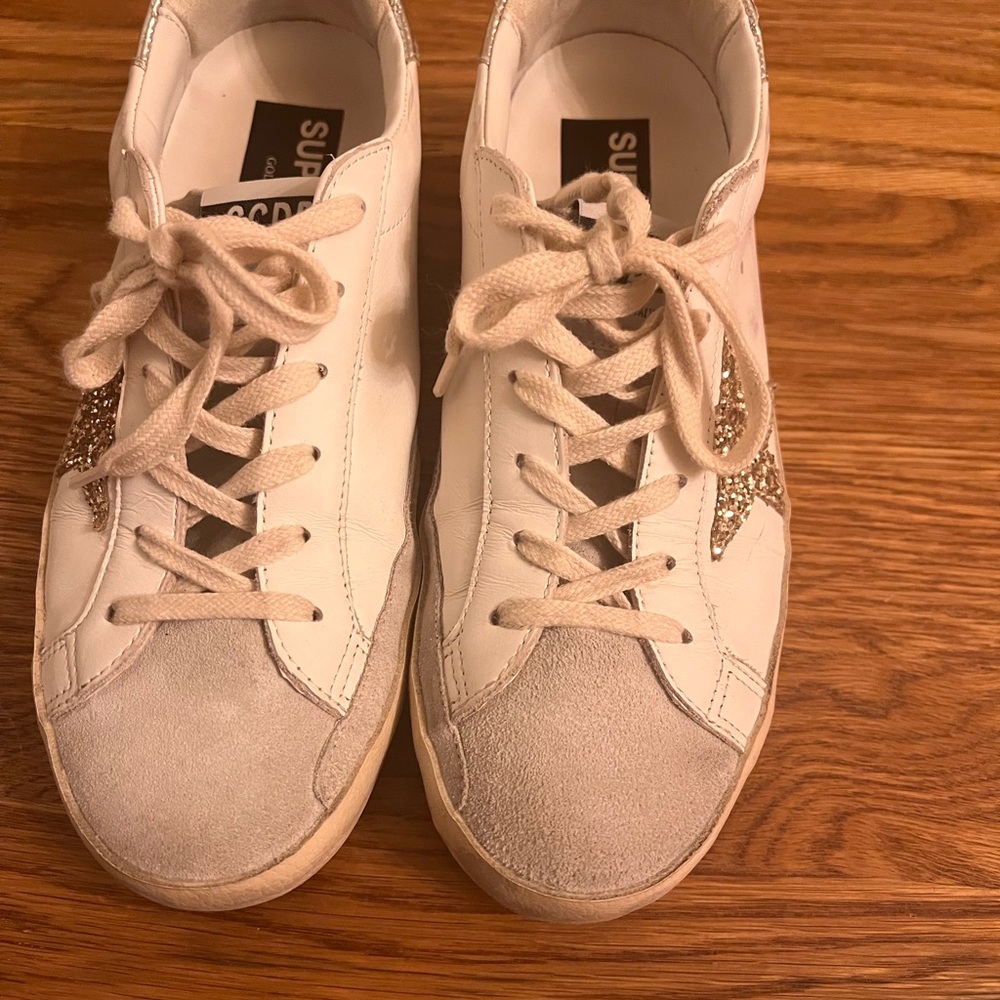 Golden Goose Superstar White Sneakers - Picture 6 of 9
